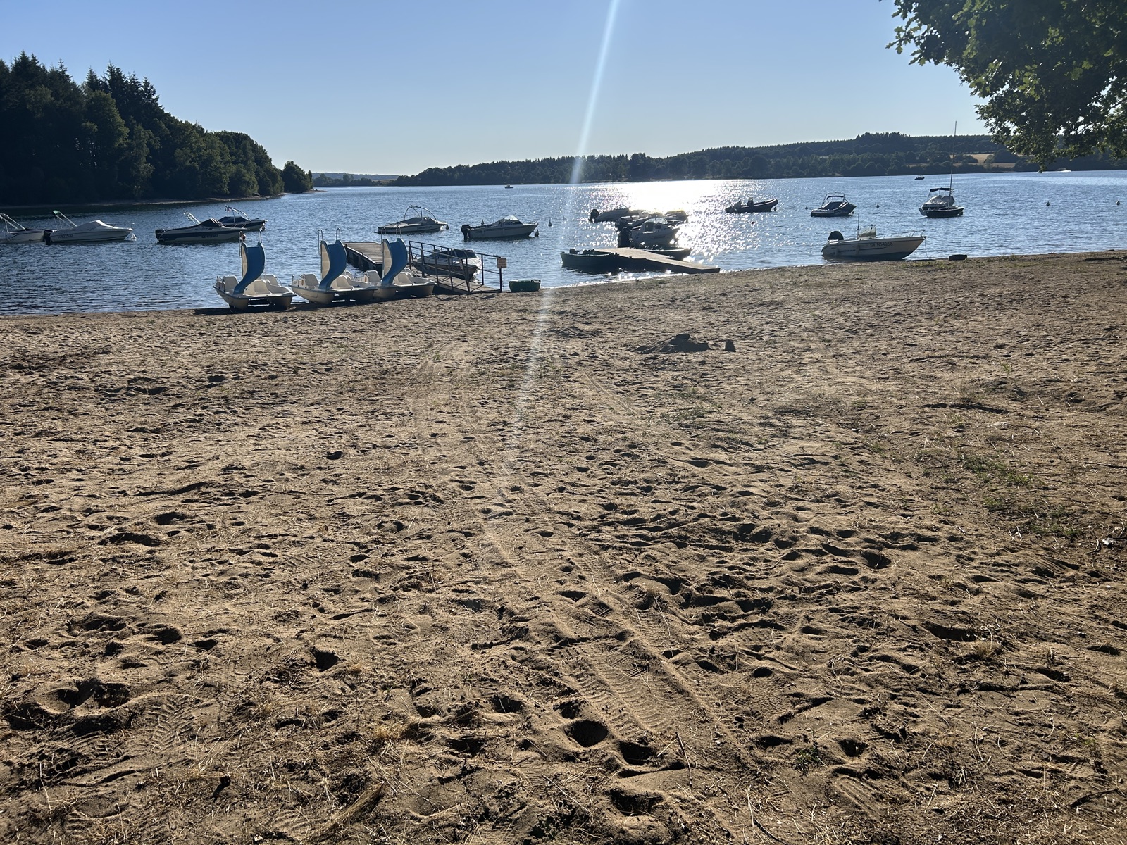 À l'ombre, face au lac de Pareloup